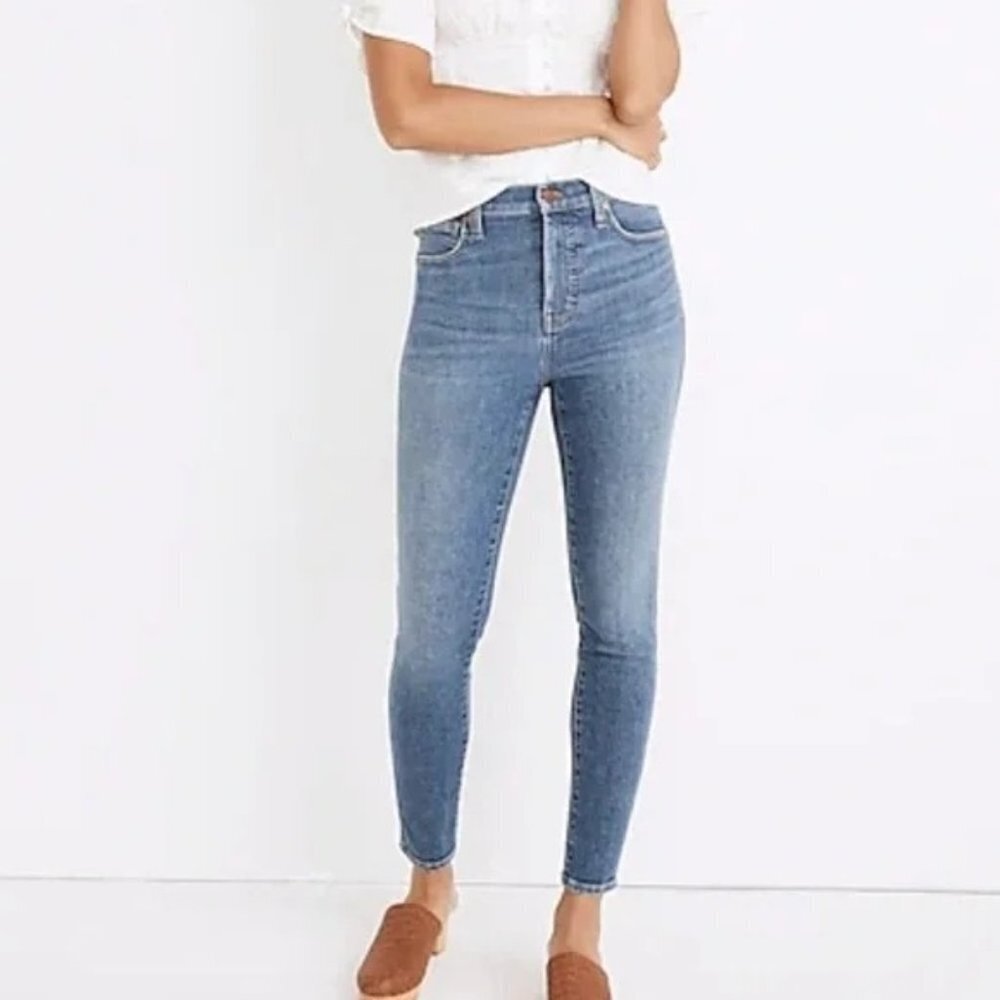 MADEWELL 10" High-Rise Skinny Crop Jeans Sheffield Wash #MC515 Sz 28 EUC